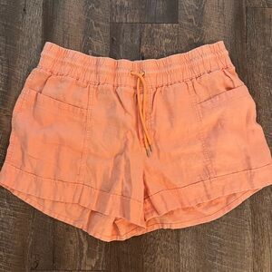 Athleta linen shorts coral size 20